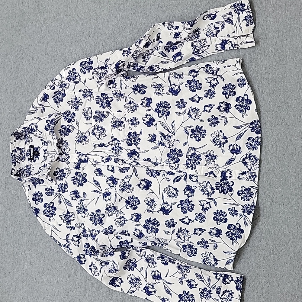 Express Cotton Slim Shirt Floral Size L